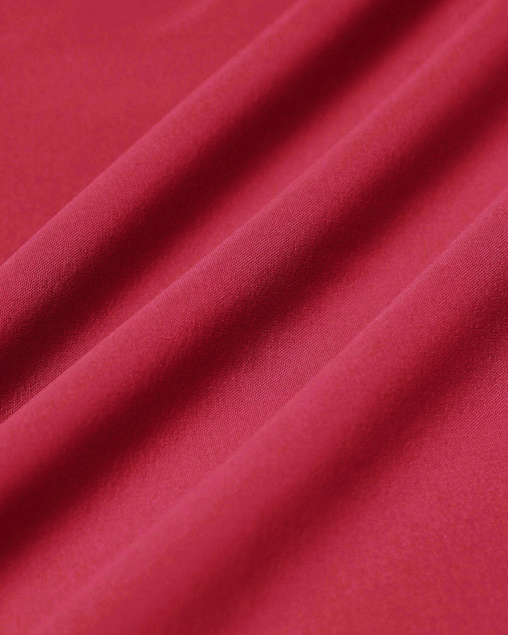 Morgan and Brooke | Square Neck Pocket Slip Midi Dress in Red