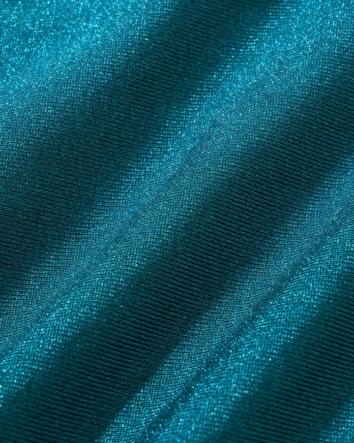 Morgan and Brooke | Ruched Triangle Bikini Set for Women in Turquoise