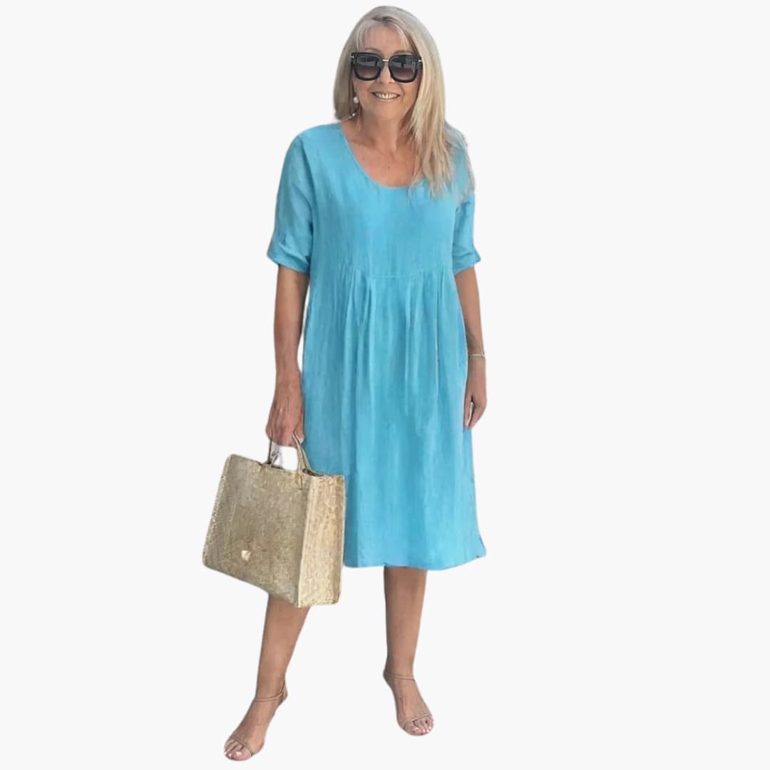 Morgan & Brooke | Pocketed Relaxed-Fit Jersey Tunic Dress