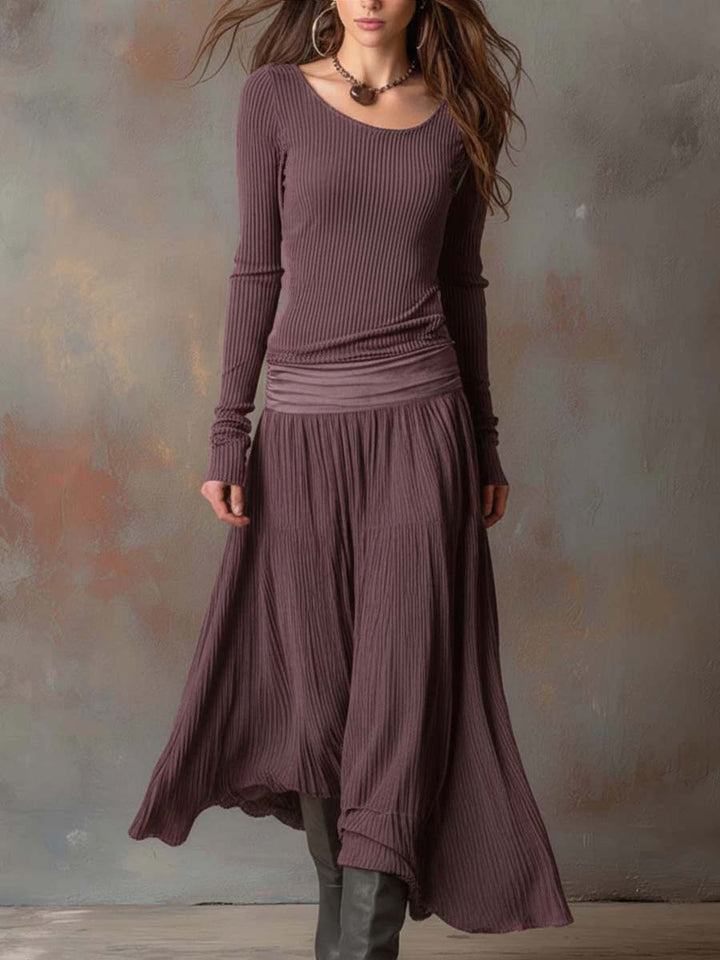 Morgan & Brooke | Charcoal Knit Dress