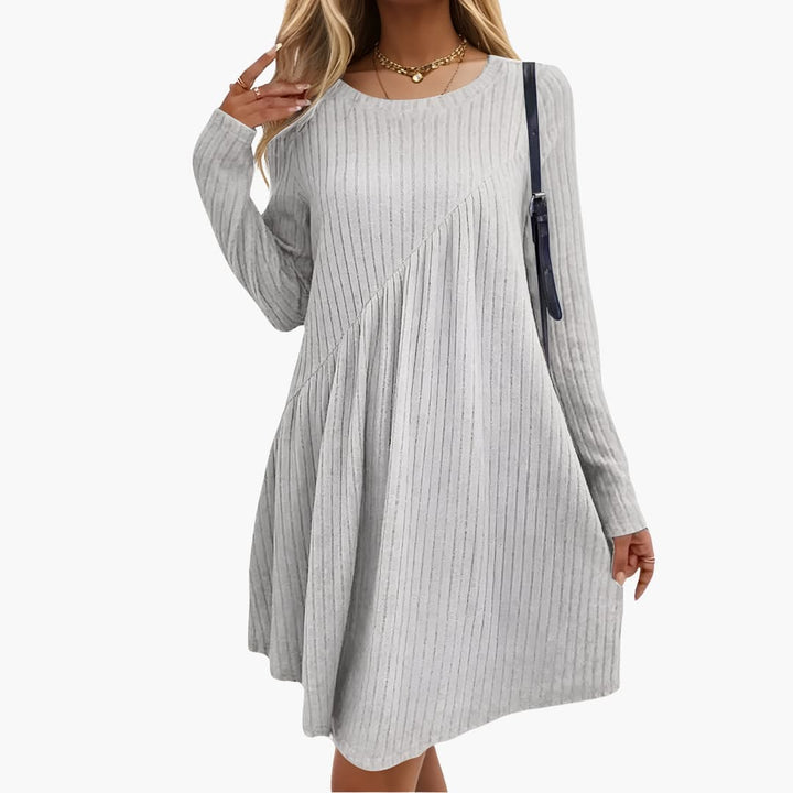 Morgan & Brooke | Ivory Wrap Silk-Blend Dress