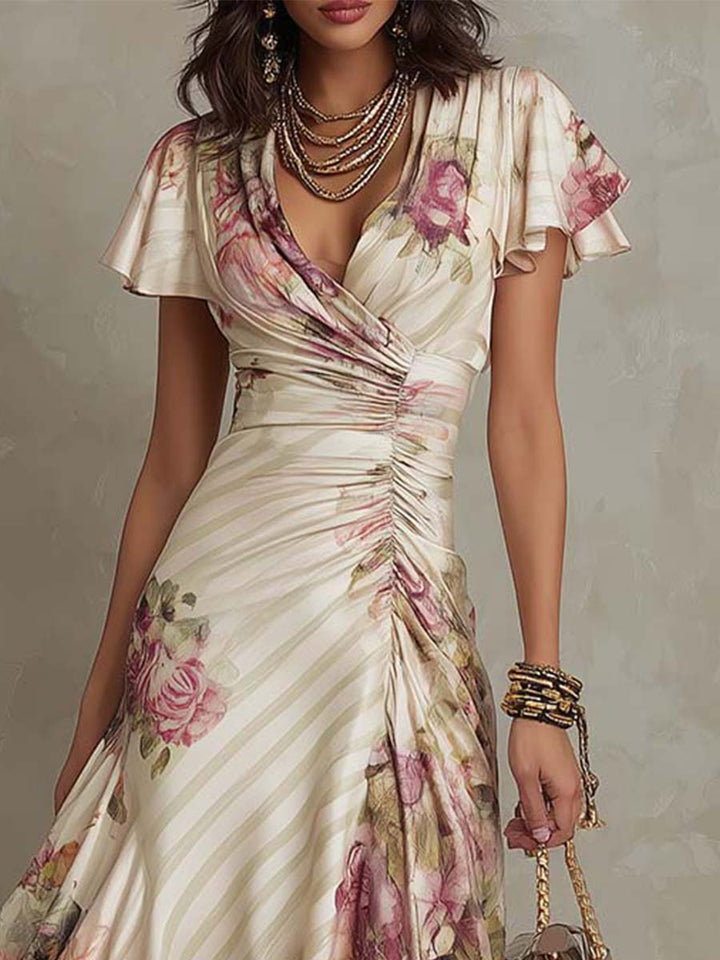 Morgan & Brooke | Chiffon Floral Evening Dress