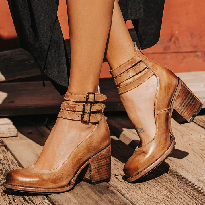 Morgan and Brooke | Vintage Leather Strap Heels