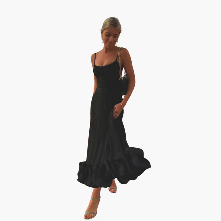 Morgan & Brooke | Ivory Bias-Cut Silk Dress