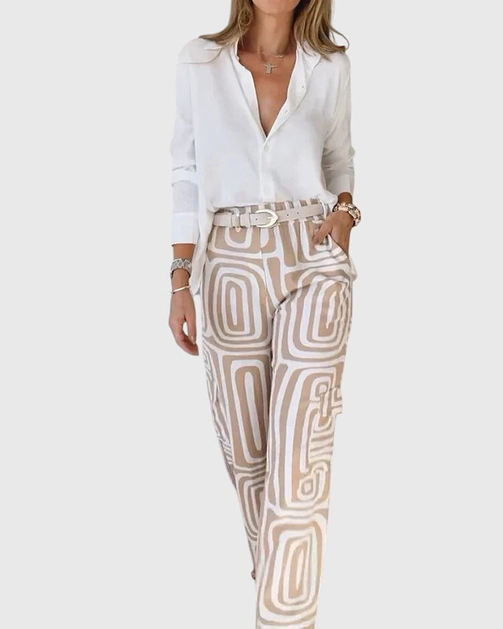 Morgan and Brooke | Stylish Pants | Free Blouse & Belt