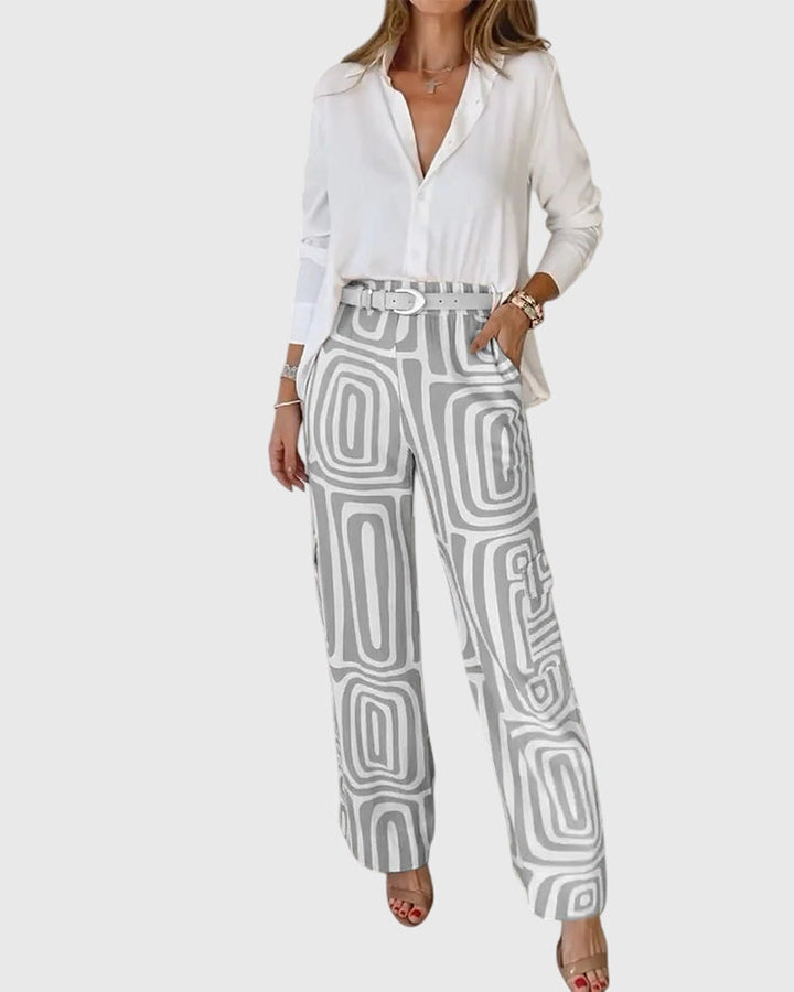 Morgan and Brooke | Stylish Pants | Free Blouse & Belt