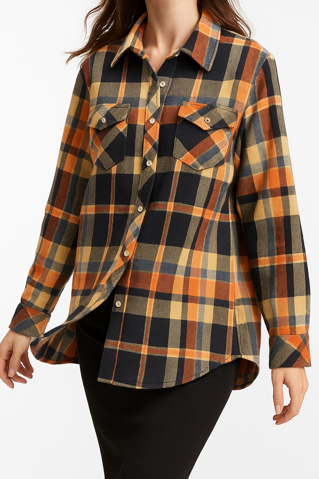 Morgan & Brooke | Red Plaid Relaxed-Fit Flannel Shirt