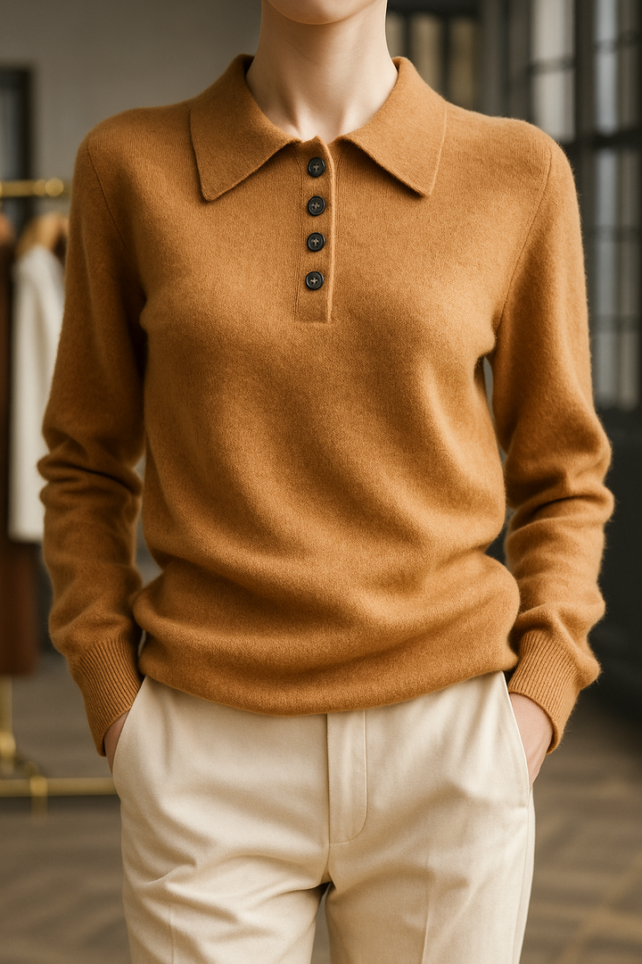 Morgan & Brooke | Polo Collar Wool Sweater