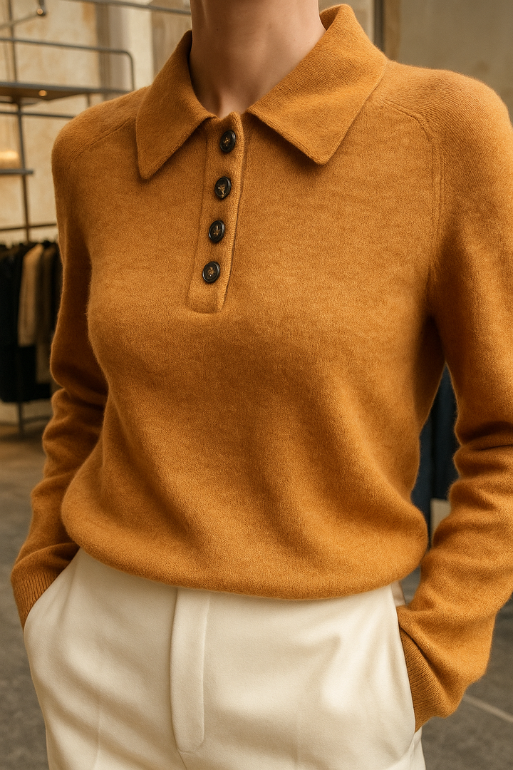 Morgan & Brooke | Polo Collar Wool Sweater