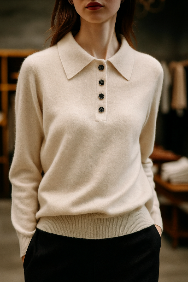 Morgan and Brooke | | Wool Polo Sweater