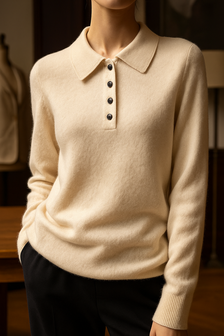 Morgan & Brooke | Polo Collar Wool Sweater