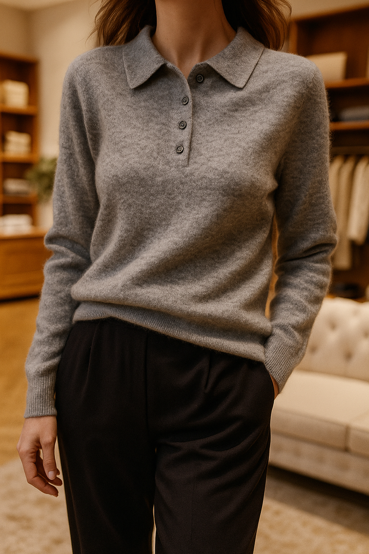 Morgan and Brooke | | Wool Polo Sweater