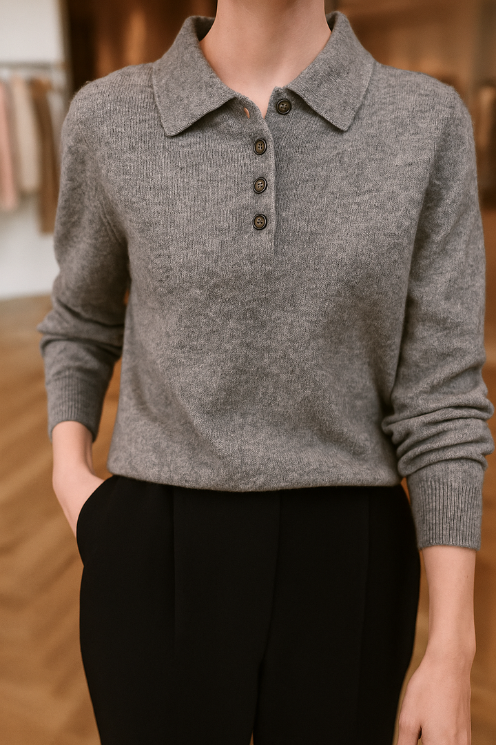 Morgan and Brooke | | Wool Polo Sweater