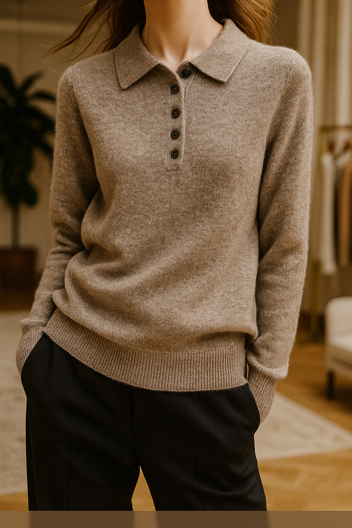 Morgan and Brooke | | Wool Polo Sweater
