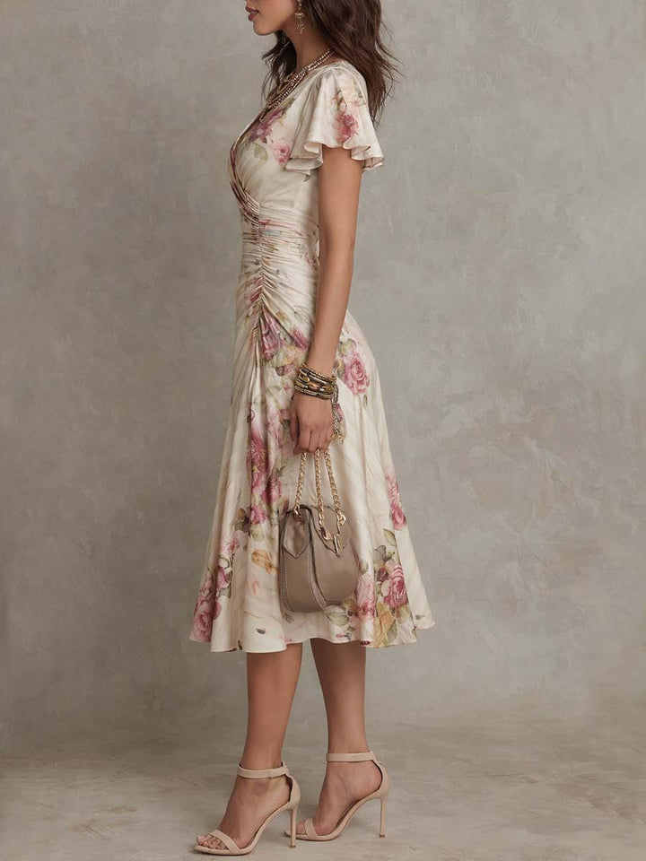 Morgan & Brooke | Chiffon Floral Evening Dress