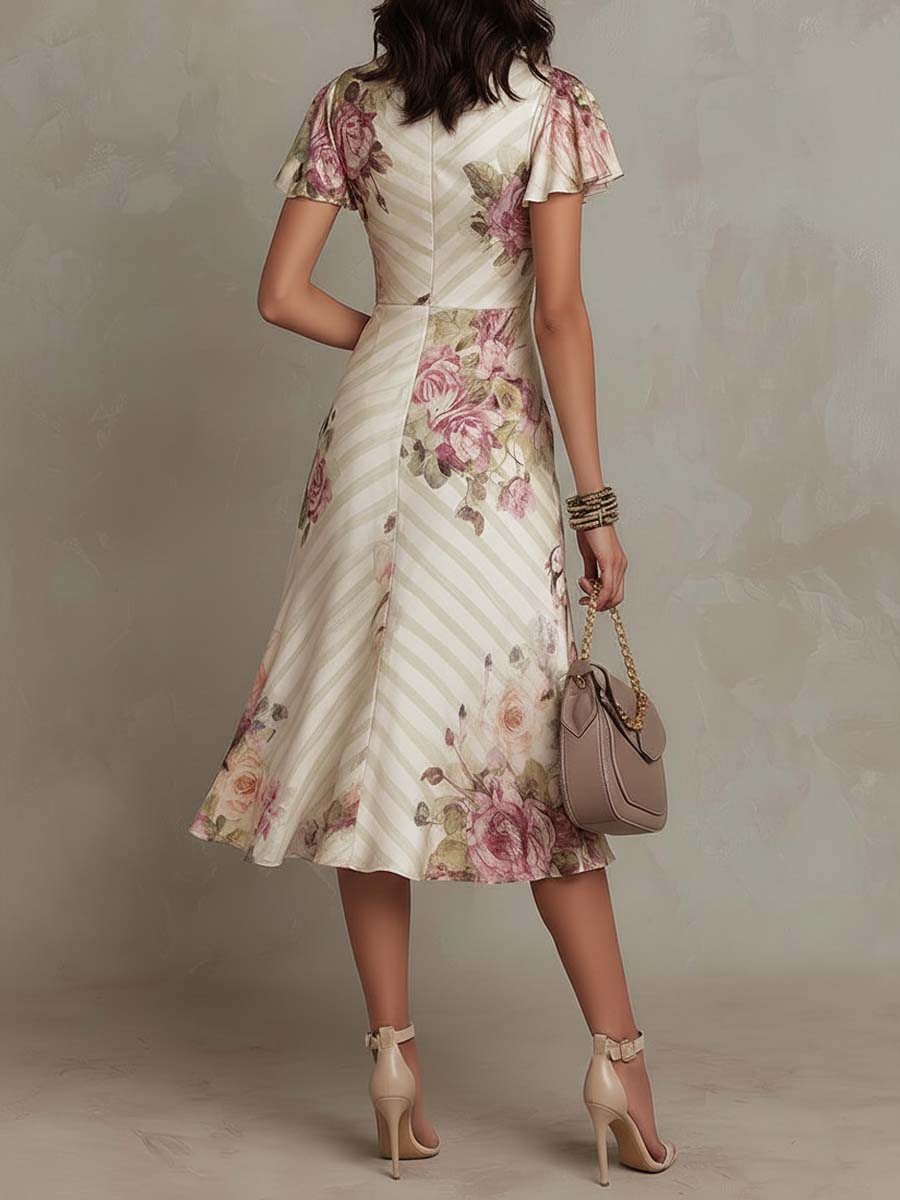 Morgan & Brooke | Chiffon Floral Evening Dress