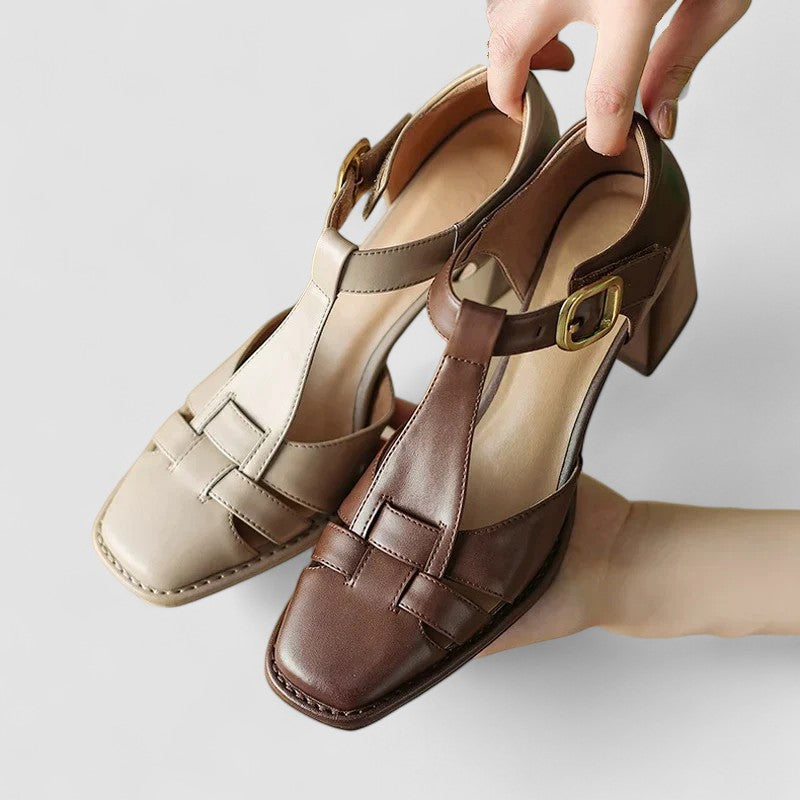 Morgan and Brooke | Orthopedic T-Strap Block Heels