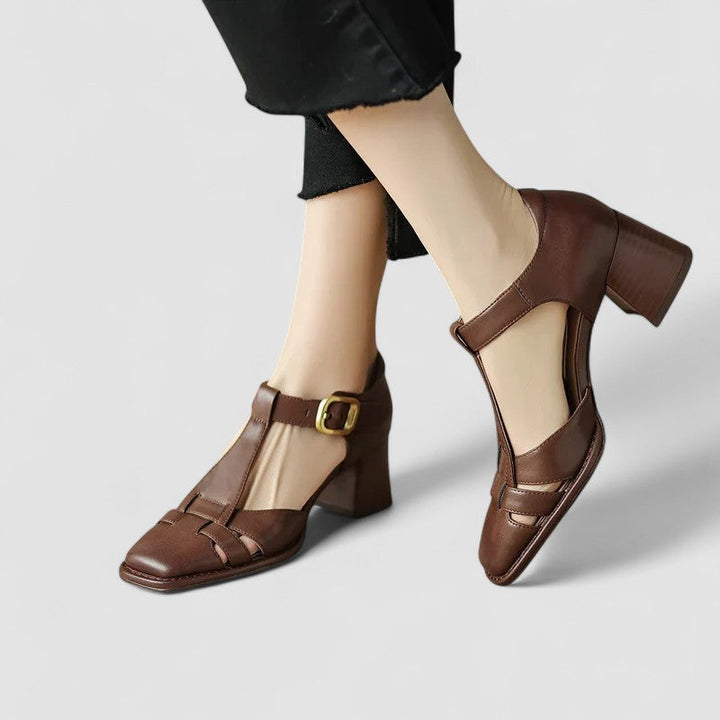 Morgan and Brooke | Orthopedic T-Strap Block Heels