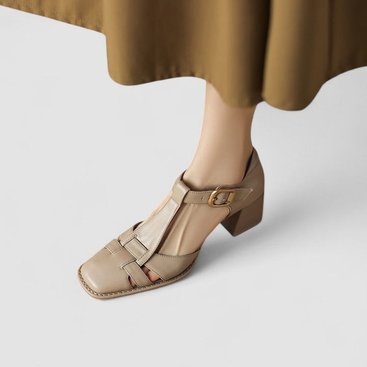 Morgan and Brooke | Orthopedic T-Strap Block Heels