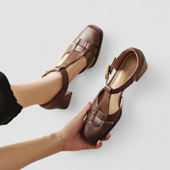 Morgan and Brooke | Orthopedic T-Strap Block Heels
