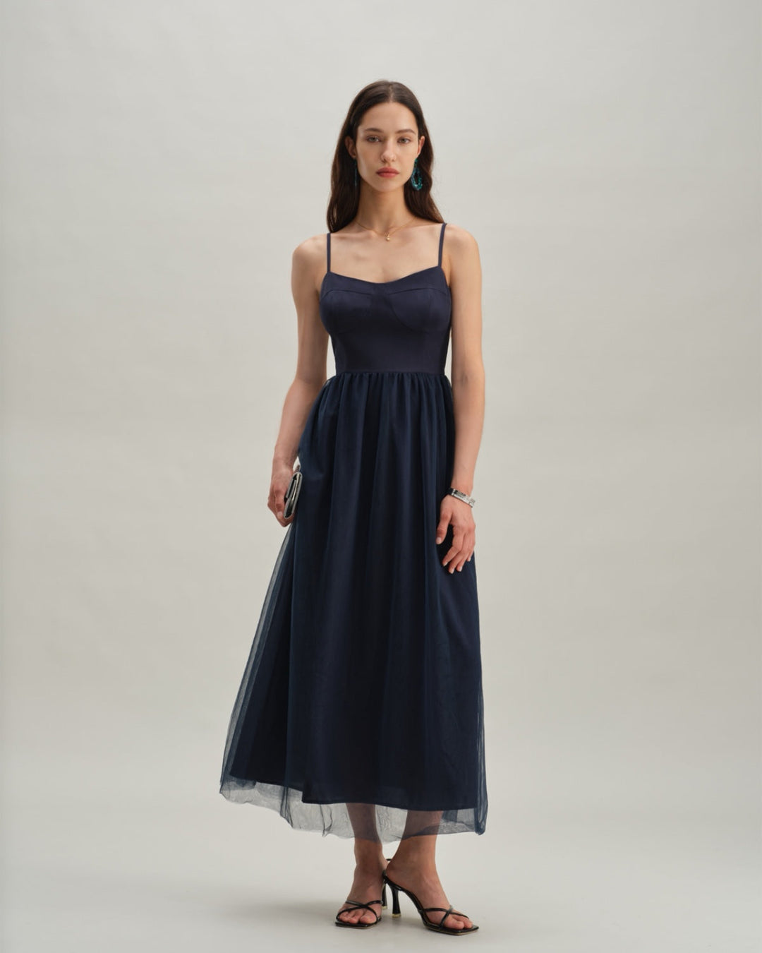 Morgan and Brooke | Flowy Maxi Dress for Women in Blue