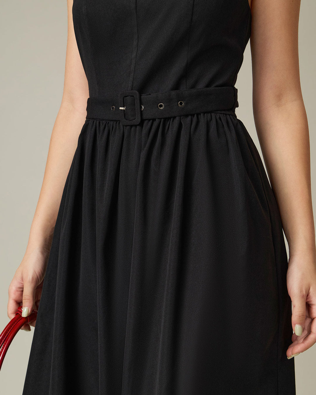 Morgan and Brooke | Black A-Line Midi Dress