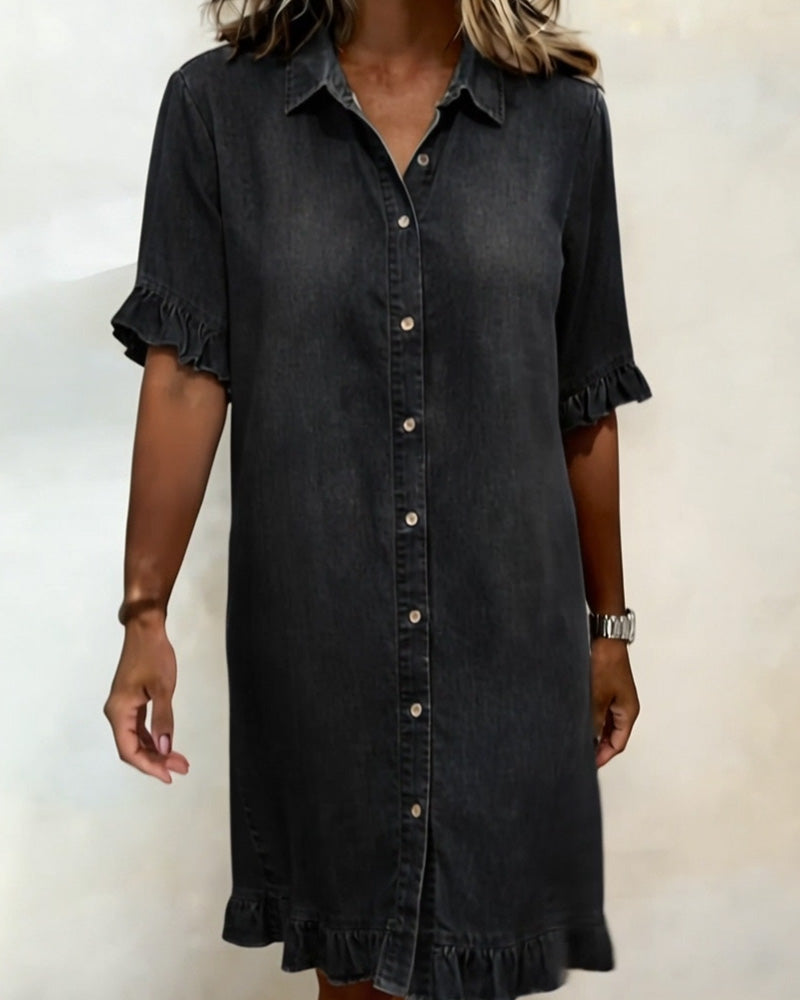 Morgan & Brooke | Light Blue Relaxed-Fit Washed Denim Dress