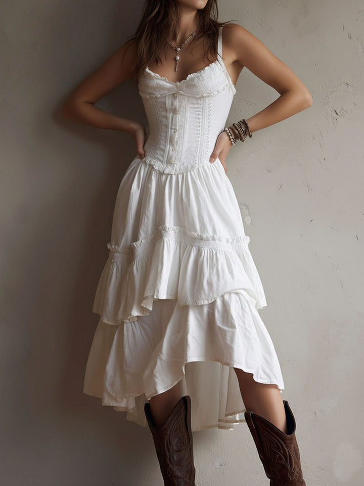 Morgan & Brooke | White Lace Casual Dress