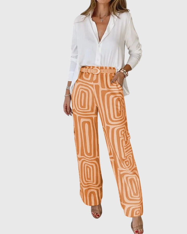 Morgan and Brooke | Stylish Pants | Free Blouse & Belt