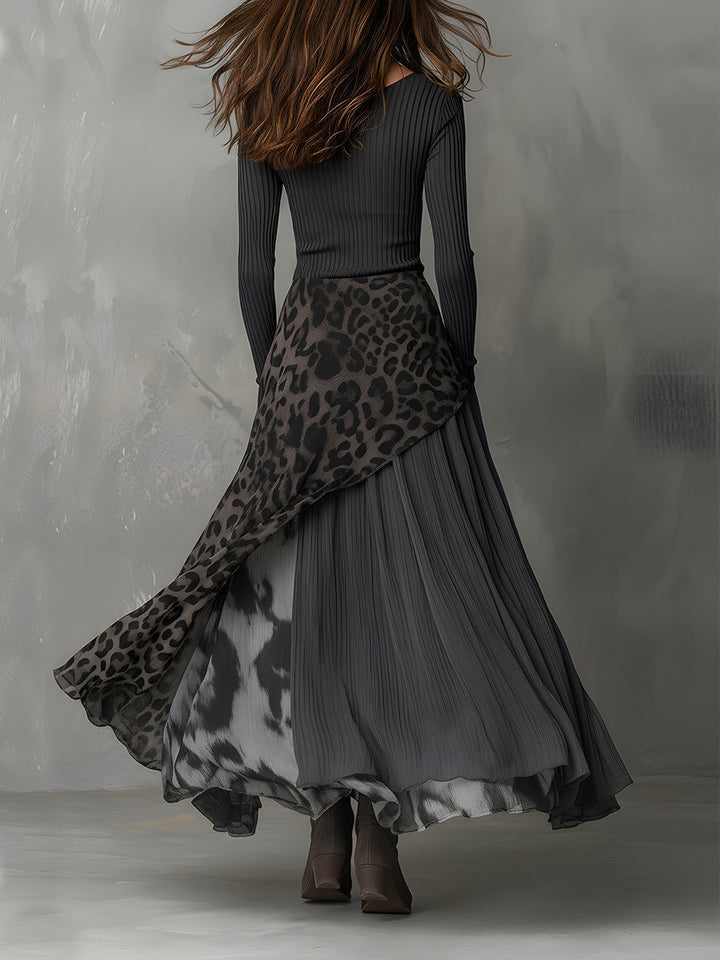 Morgan & Brooke | Leopard Print Casual Dress