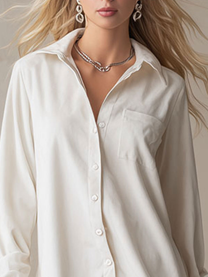 Morgan & Brooke | White Denim Ruffle Evening Dress