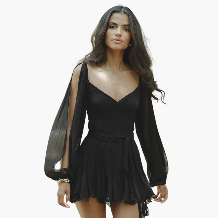 Morgan & Brooke | Balloon-Sleeve Mini Dress