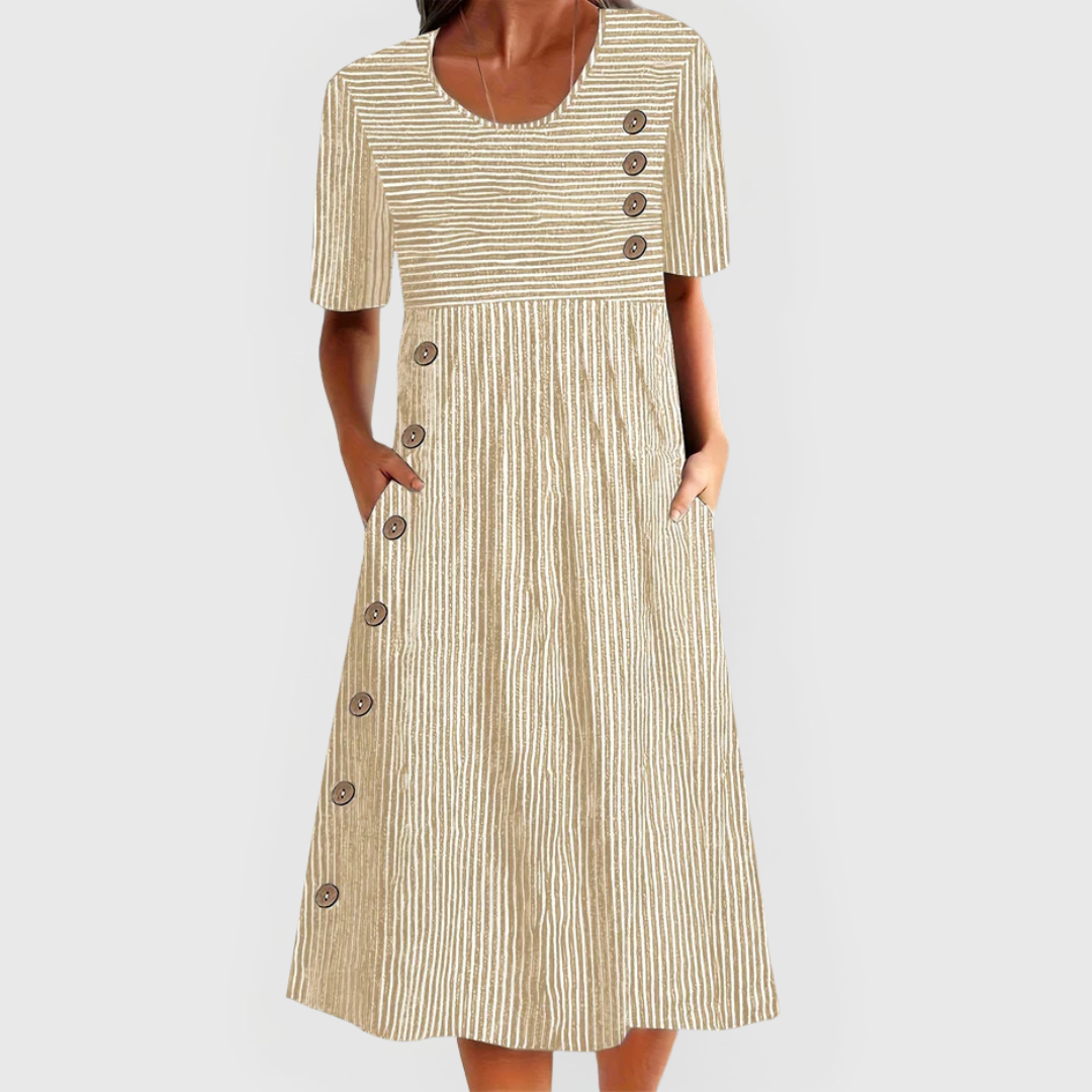 Morgan and Brooke | Striped Midi Dress