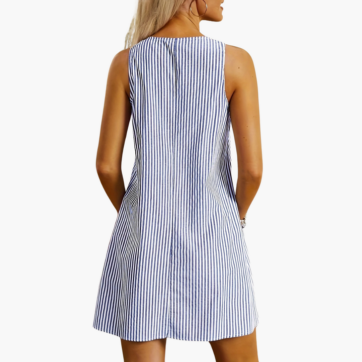 Morgan & Brooke | Sleeveless Pocketed Cotton Dress