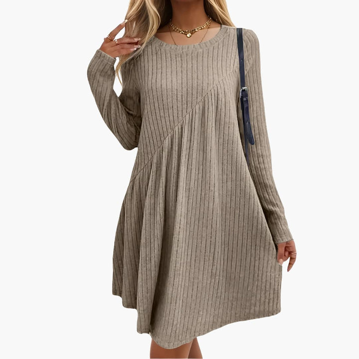Morgan & Brooke | Ivory Wrap Silk-Blend Dress
