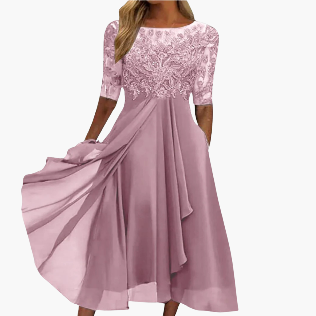 Morgan & Brooke | Embroidered Lace Dress