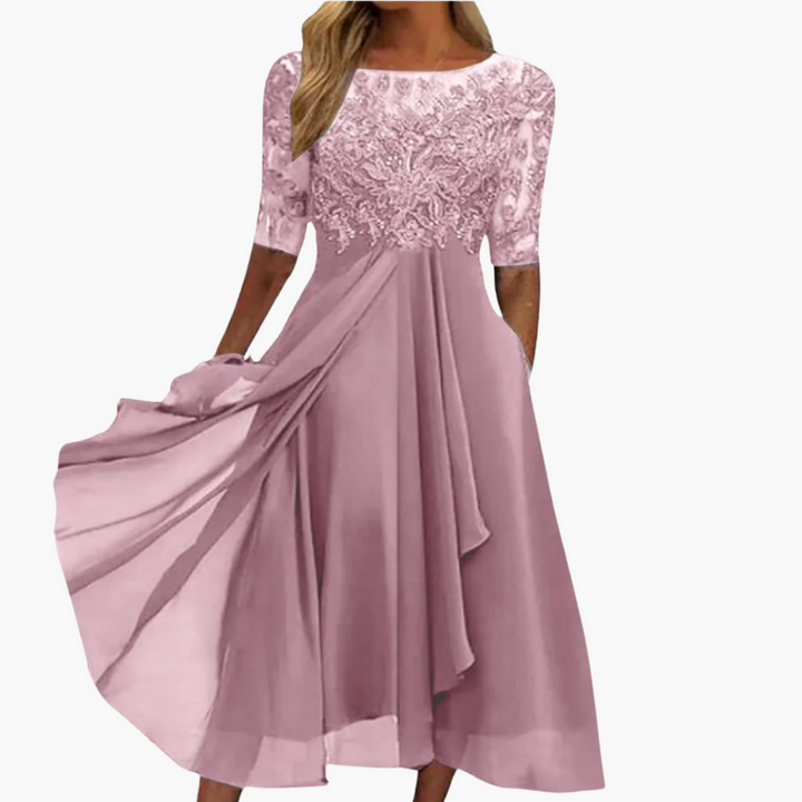 Morgan & Brooke | Embroidered Lace Dress