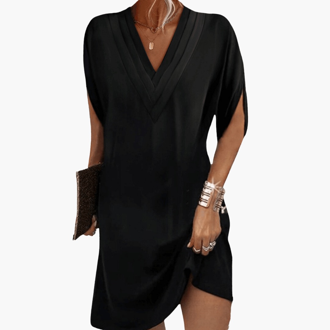 Morgan & Brooke | Ivory Sleeveless Crepe Shift Dress