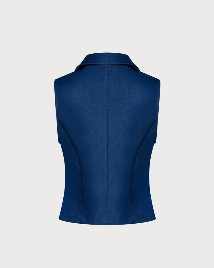 Morgan and Brooke | Blue Single Breasted Vest