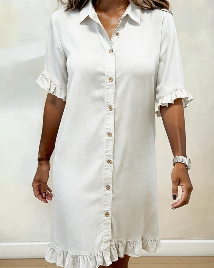 Morgan & Brooke | Light Blue Relaxed-Fit Washed Denim Dress