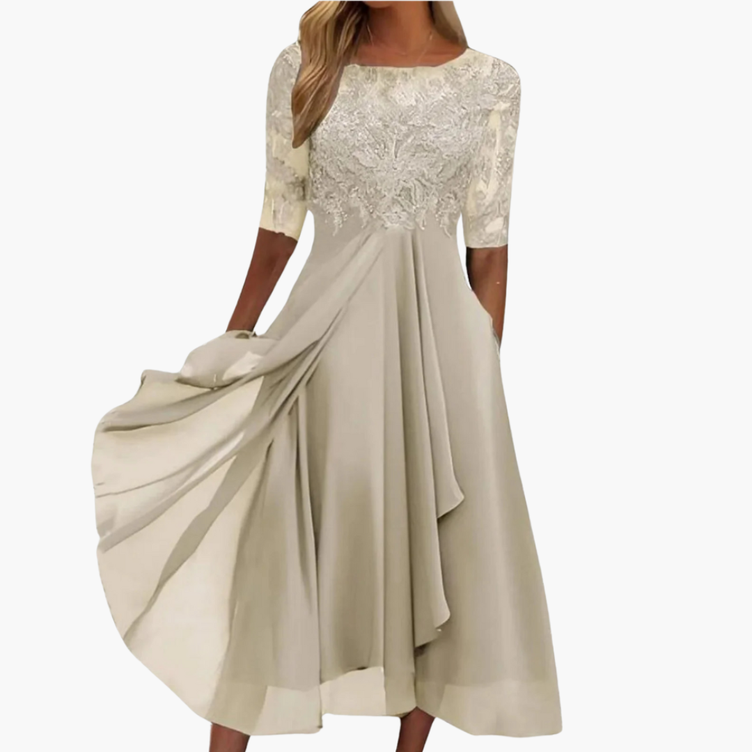 Morgan & Brooke | Embroidered Lace Dress