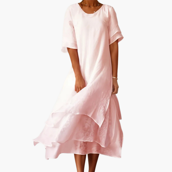 Morgan & Brooke | Ivory Floor-Length Bias-Cut Satin Dress