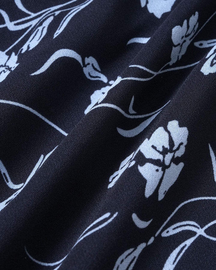 Morgan and Brooke | Floral Mini Dress for Women in Navy with Sweetheart Neck