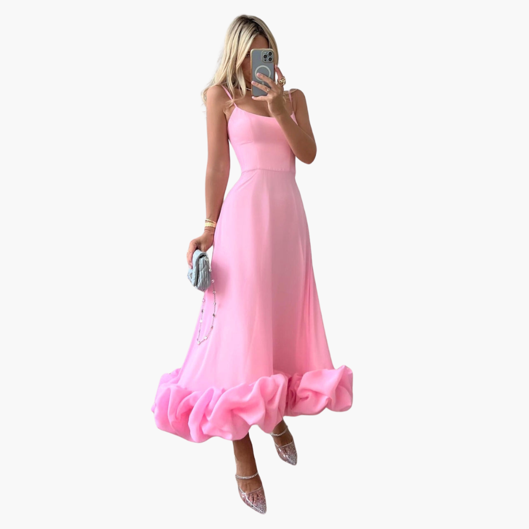 Morgan & Brooke | Ivory Bias-Cut Silk Dress