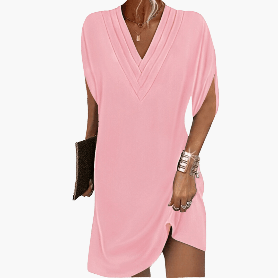 Morgan & Brooke | Ivory Sleeveless Crepe Shift Dress