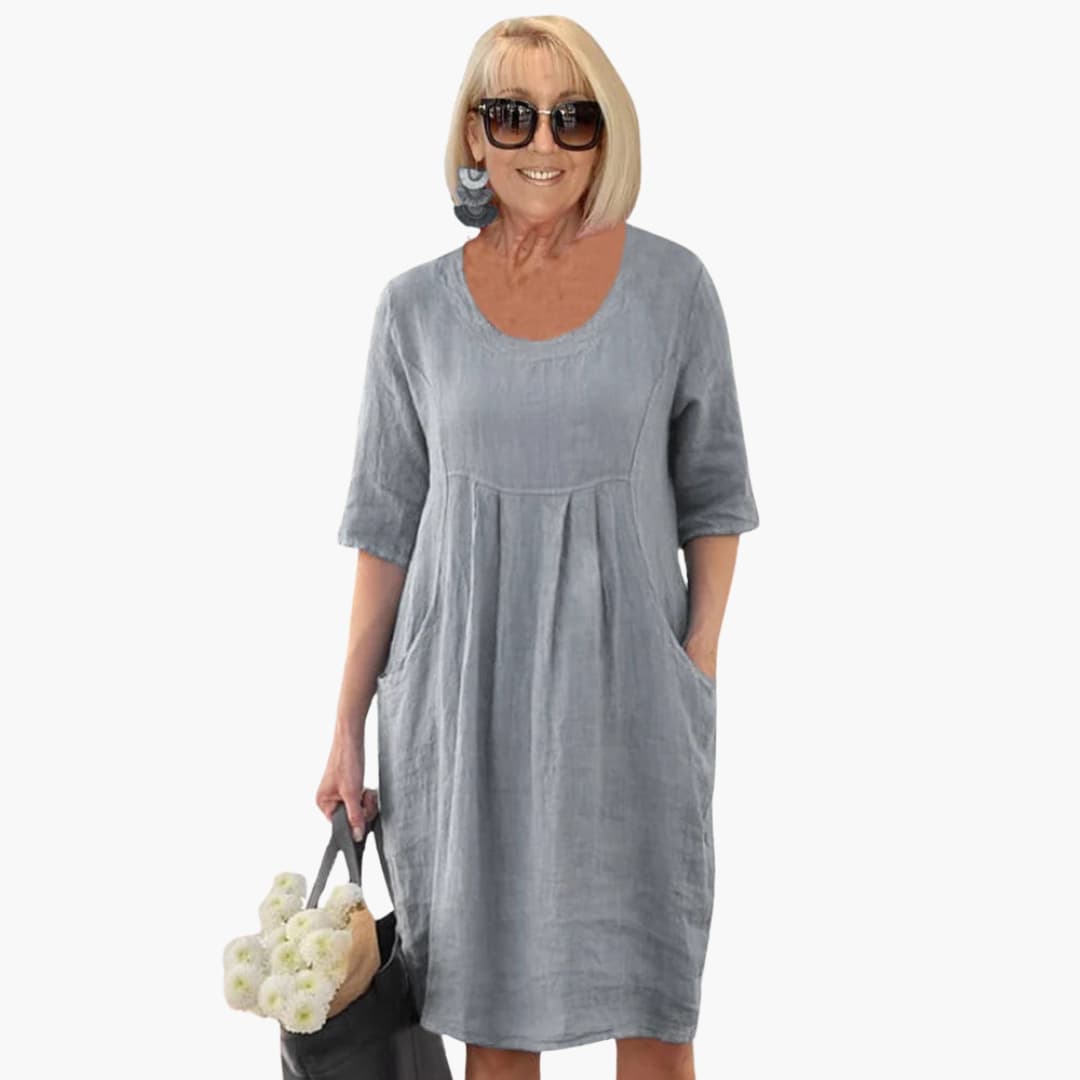 Morgan & Brooke | Pocketed Relaxed-Fit Jersey Tunic Dress