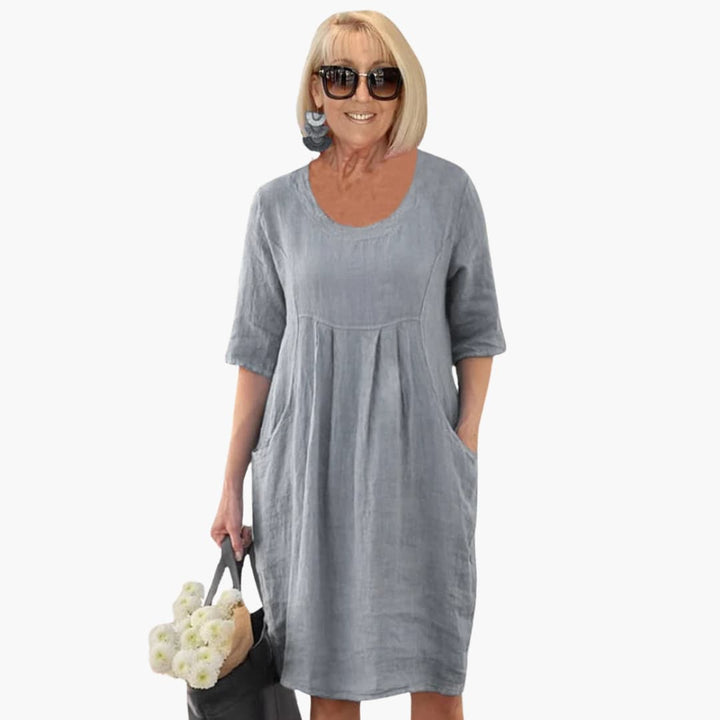 Morgan & Brooke | Pocketed Relaxed-Fit Jersey Tunic Dress
