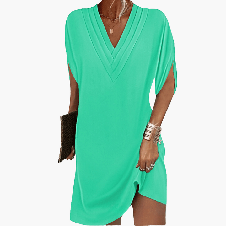 Morgan & Brooke | Ivory Sleeveless Crepe Shift Dress