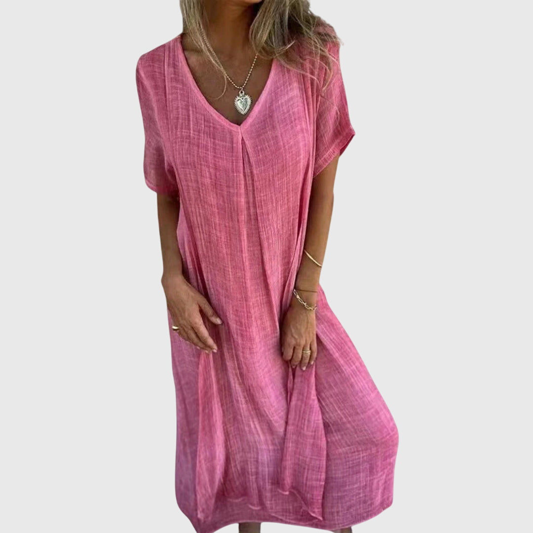 Morgan and Brooke | Lightweight V-Neck Dress