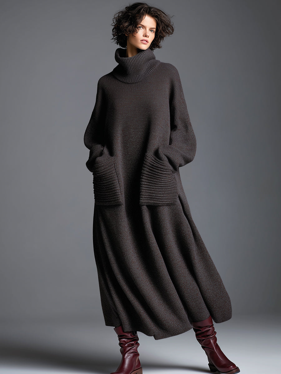 Morgan & Brooke | Brown Knit Dress